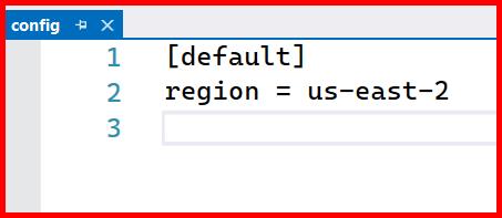 Picture showing the profile information in config file